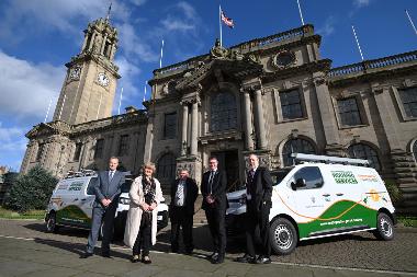 L-R Gary Kirsop, Cllr Tracey Dixon, Tris Francis,  Jonathan Tew, Cllr Jim Foreman